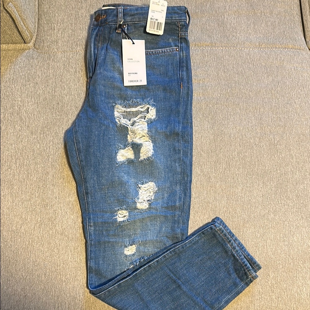Forever 21 Ripped Denim Jeans